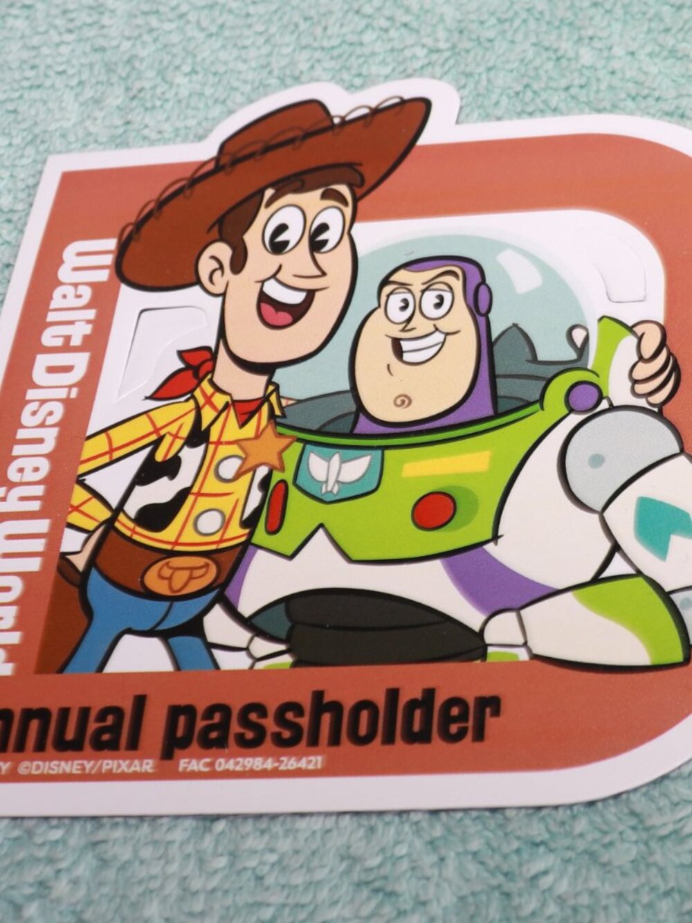2 Authentic Disney Annual Pass Holder Magnet Woody And Buzz Lightyear